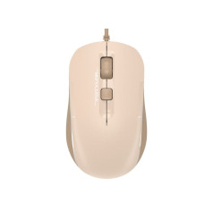Миша дротова Fstyler, біле підсвічування, USB, 1600 dpi, бежевий