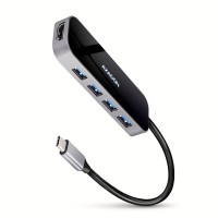 Концентратор USB-C 6IN1 0.2M HMC-6H4A AXAGON
