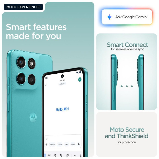 Мобільний телефон MOTO G57 POWER 8/256 CYAN PBAH0007RS MOTOROLA
