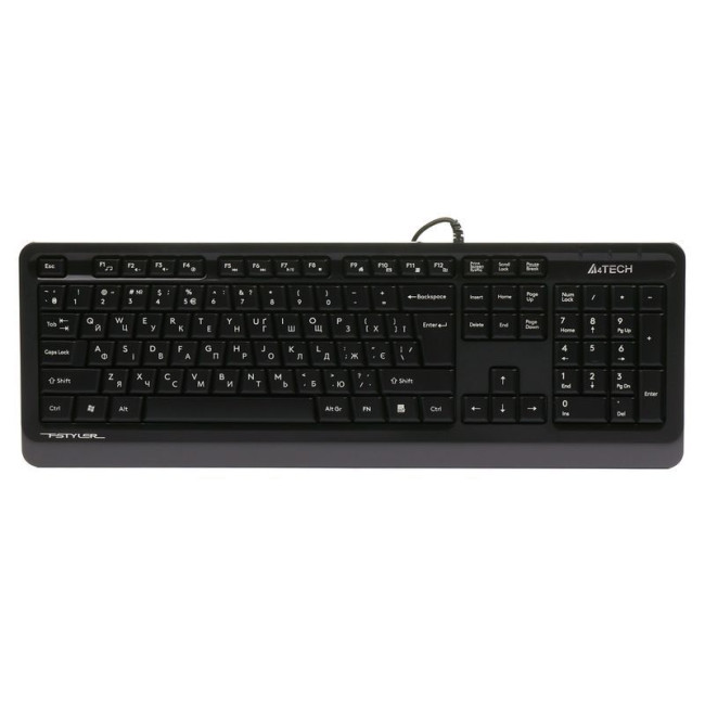 Клавіатура Fstyler Sleek MMedia Comfort, USB, сірий