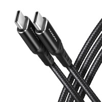 Кабель AXAGON BUCM3-CM10AB USB-C-USB-C 3.2 Gen 1, 3m, PD 60W, 3A, чорний