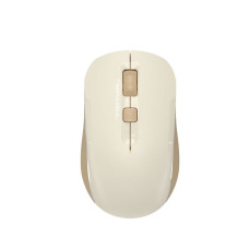 Миша бездротова безшумна Fstyler, Bluetooth / 2.4 ГГц, вбудований акумулятор, 2000DPI, бежевий