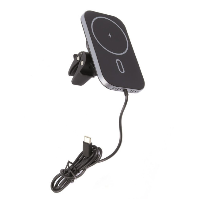 Автомобільний зарядний пристрій, QI 15 Вт (сумісний з MagSafe), чорний
