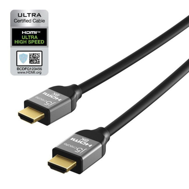 Кабель HDMI V.2.1, 8К 60Гц, HDR10, HLG, 48Gbps, YUV 4:4:4, позолочені конектори, 2 м