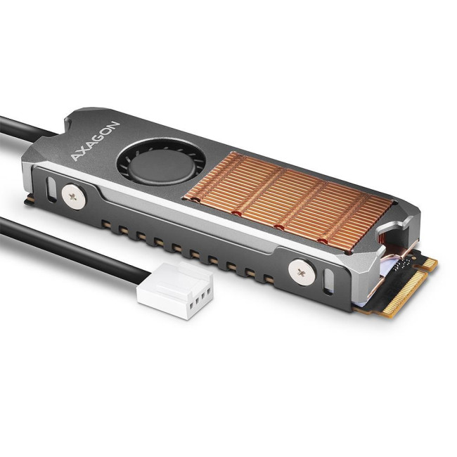 Радіатор з вентилятором для SSD-накопичувачів AXAGON CLR-M2FAN heatsink for M.2 SSD