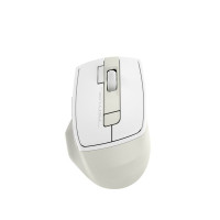 Миша бездротова безшумна Fstyler, Bluetooth / 2.4 ГГц, вбудований акумулятор, 2000DPI, білий+бежевий