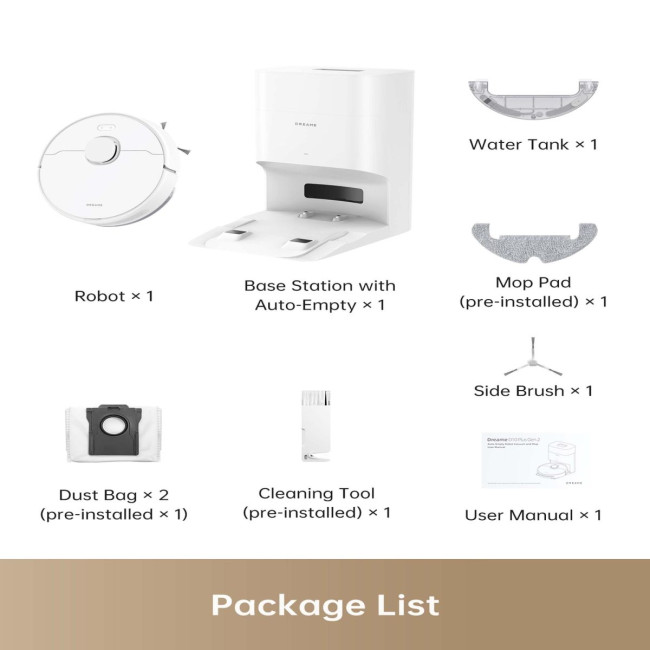 Робот-пилосос Dreame Bot D10 Plus Gen 2 White (RLD32GD)