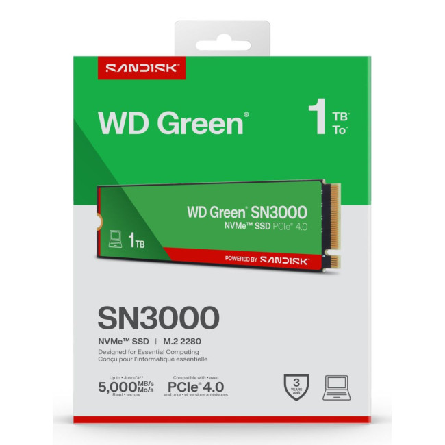 Твердотільний запам’ятовувальний пристрій накопичувач (SSD) G4 M.2 NVME 1TB GREEN SN3000 WDS100T4G0E SANDISK
