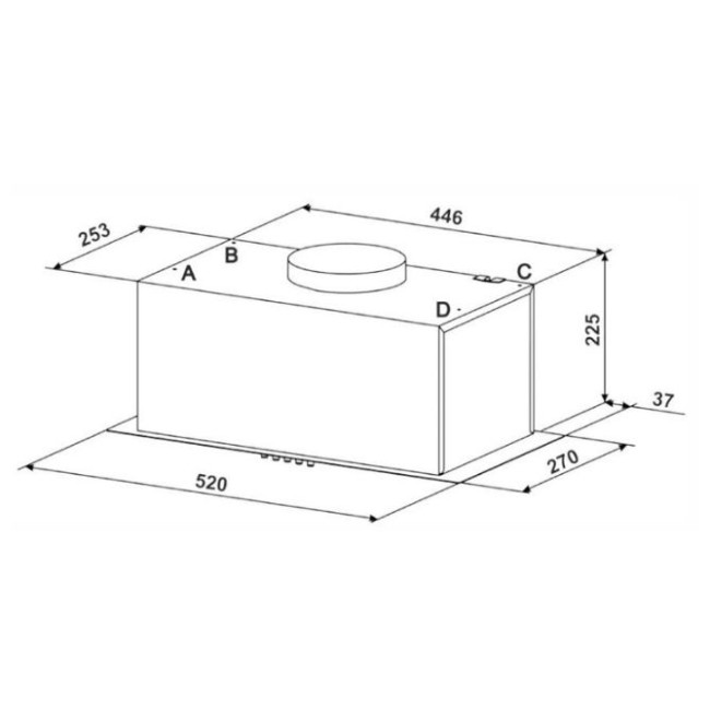 Витяжка Eleyus UNIA 800 LED 52 WH