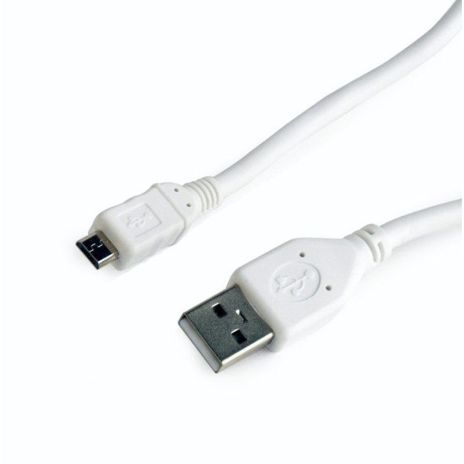 Кабель micro USB2.0, A-тато/micro B-тато, білий, 1 м, преміум