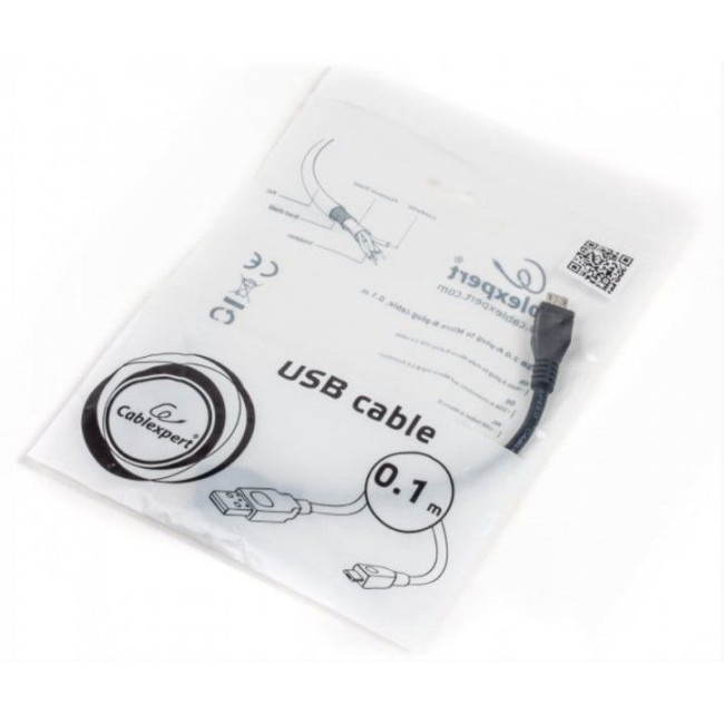 Кабель micro USB 2.0, A-тато/micro B-тато, 0.1 м, преміум