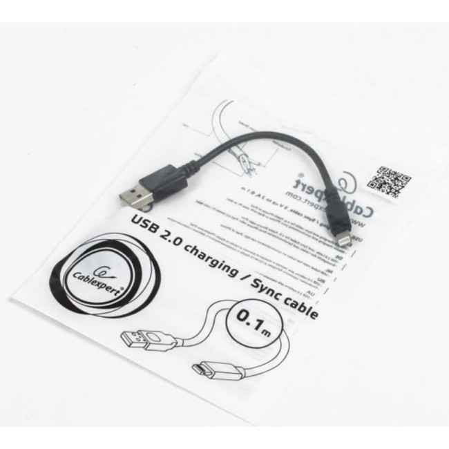 Кабель USB 2.0 AM-тато/Lightning, 0.1 м
