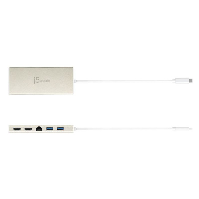 Док станція USB-C 6-в-1 (HDMI/PD/USB-A/USB-C/LAN)