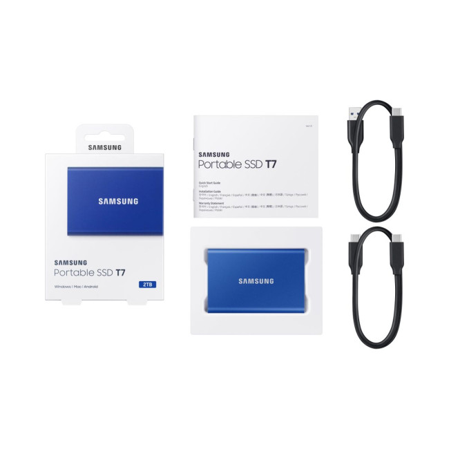 Твердотільний запам’ятовувальний пристрій накопичувач (SSD) USB3.1 2TB EXT. T7 MU-PC2T0H/WW SAMSUNG