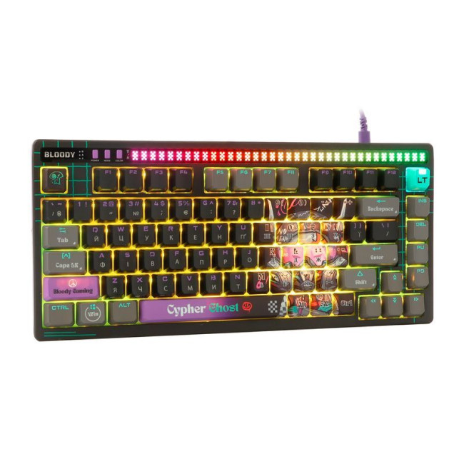 Клавіатура оптична ігрова, USB, RGB підсвічування, Alpha Optical Switch