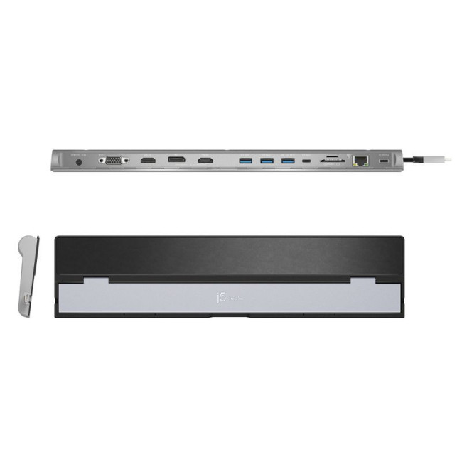 Док станція USB-C 10-в-1 (HDMI/PD/USB-A/USB-C/LAN/картридер/аудіо)