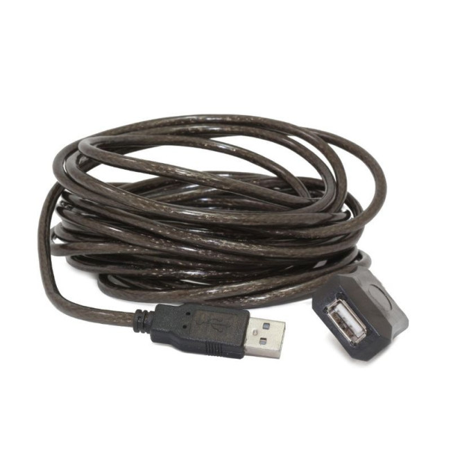 Подовжувач USB 2.0, активний, 15 м, чорний