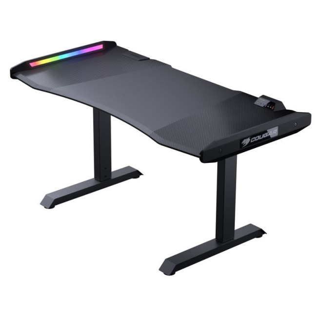 Стіл для геймера, ергономічний дизайн, USB 3.0/Audio хаб, RGB підсвічування, Type-C, регулювання висоти