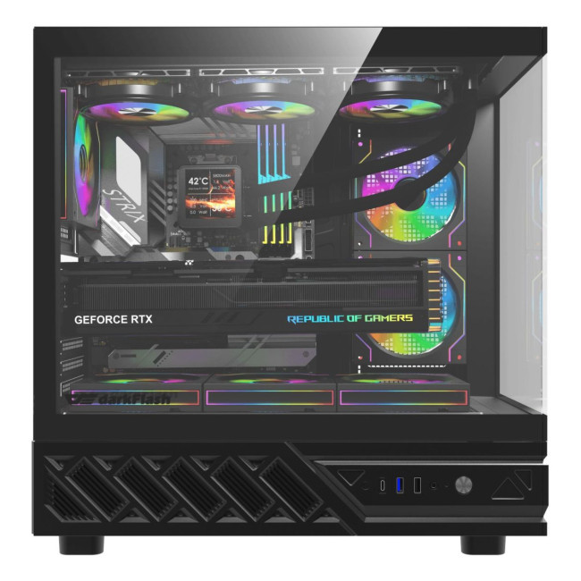 CASE MIDITOWER ATX W/O PSU/DS950V BLACK DARK FLASH