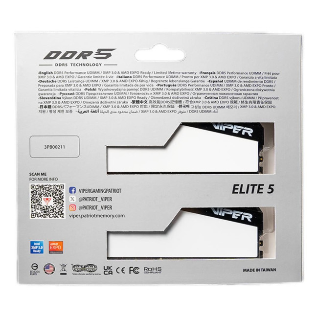 Набір з двох модулів пам'яті 32GB DDR5-6000 KIT2 VEB532G6030KW PATRIOT