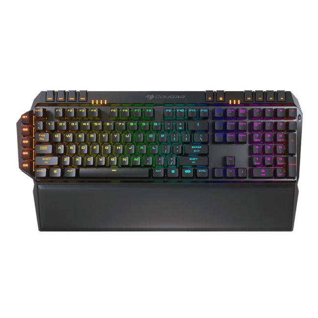 Клавіатура ігрова механічна, Cherry MX Red, RGB-підсвічування, USB, audio jack