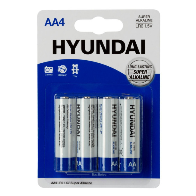 Батарейка Hyundai LR6 AA BL4 Alkaline