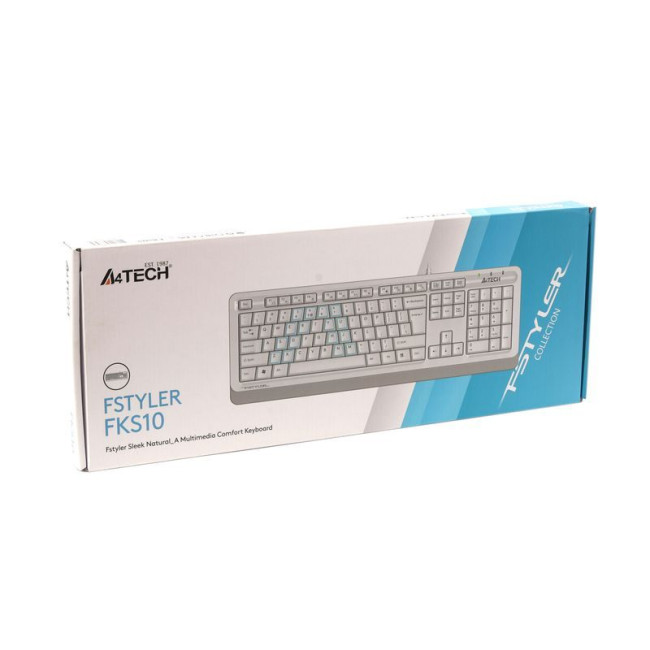 Клавіатура Fstyler Sleek MMedia Comfort, USB, білий