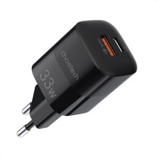 Мережевий зарядний пристрій, GaN, USB-A/USB-C, 33Вт, QC3.0/PD/PPS
