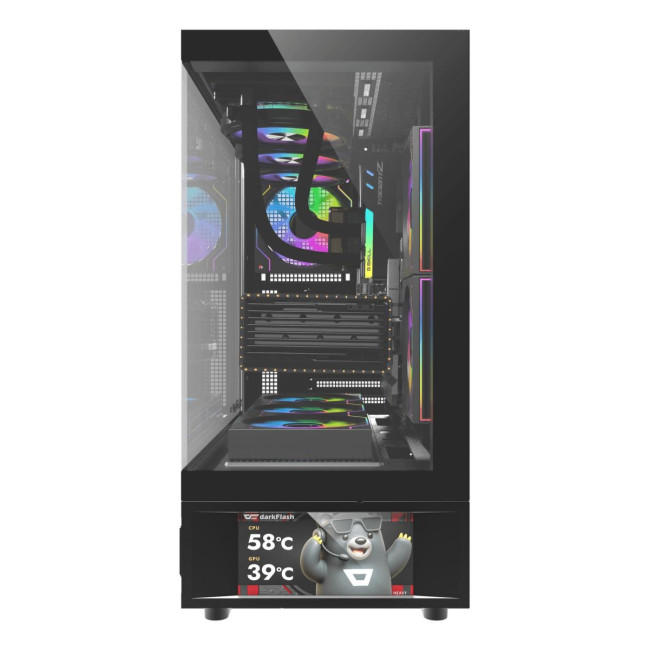CASE MIDITOWER ATX W/O PSU/DS950V BLACK DARK FLASH
