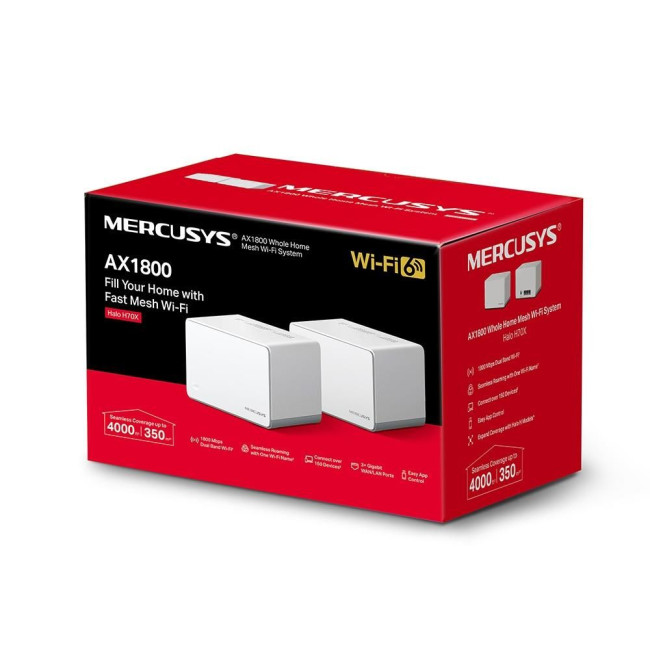 Домашня Mesh Wi-Fi система (2 шт у комплекті), Halo H70X(2-pack) MERCUSYS