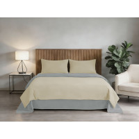 Комплект постільної білизни Soho Сімейний 150х200 см Beige/Light gray