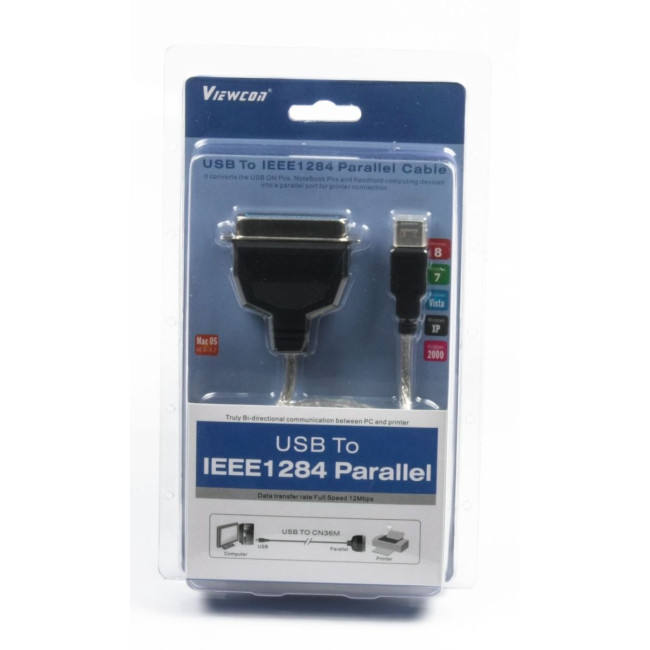 Кабель-перехідник USB1.1-LPT (bitronics), блістер