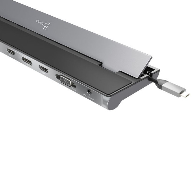 Док станція USB-C 10-в-1 (HDMI/PD/USB-A/USB-C/LAN/картридер/аудіо)