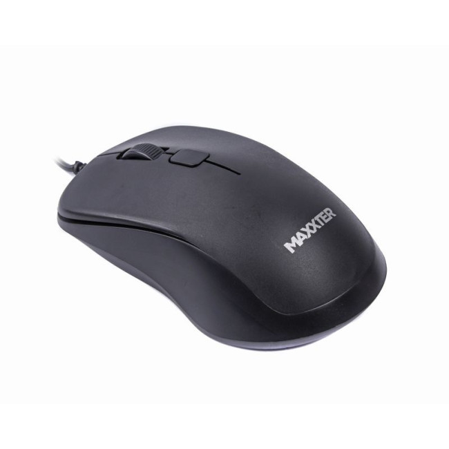 Миша дротова, оптична, 3 кнопки, USB, 1000 dpi, чорнa