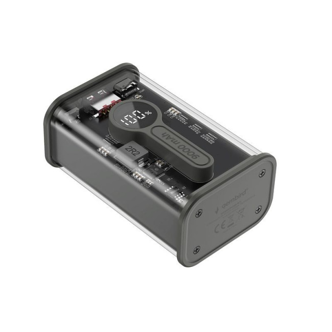 Портативний зарядний пристрій, 9000 mAh, QC3.0, Transparent