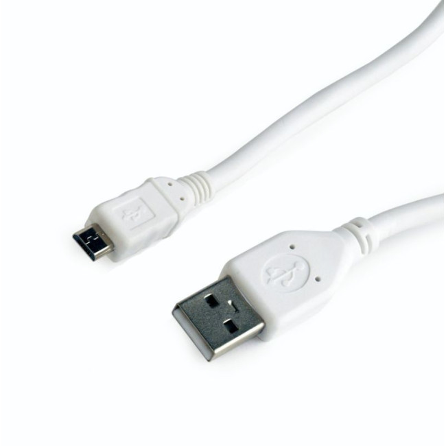 Кабель micro USB 2.0, A-тато/micro B-тато, білий, 0.5 м, преміум