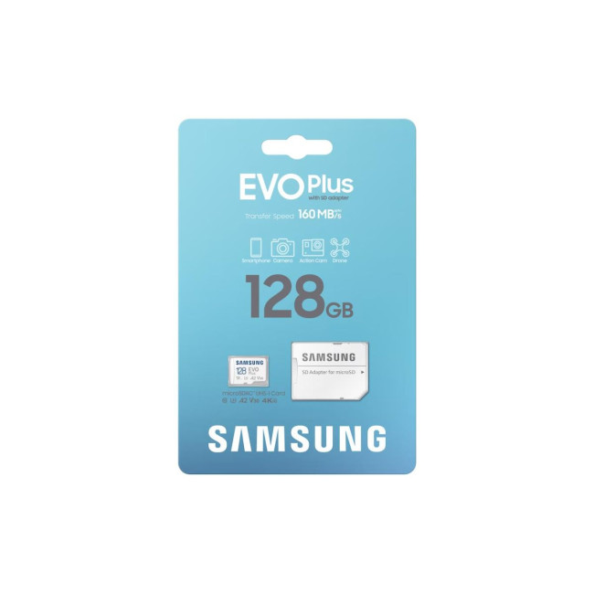 Карта пам’яті MICRO SDXC EVO+ 128GB V30 W/A MB-MC128SA/EU SAMSUNG