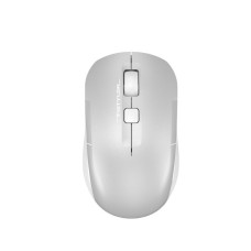 Миша бездротова безшумна Fstyler, Bluetooth / 2.4 ГГц, вбудований акумулятор, 2000DPI, сірий+білий