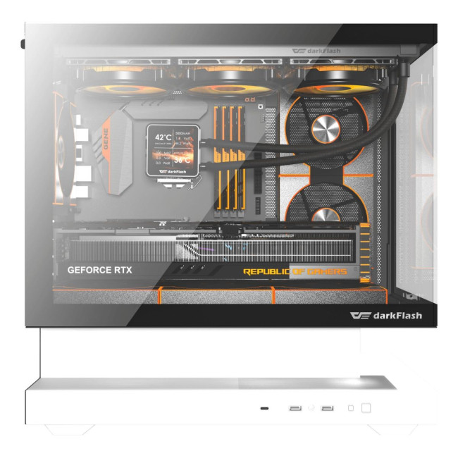 CASE MINITOWER MATX W/O PSU/F1 WHITE DARK FLASH