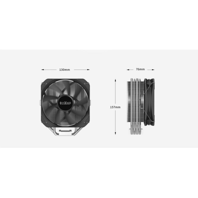 Кулер універсальний, TDP 200 Вт, висота 157 мм, Hydraulic bearing