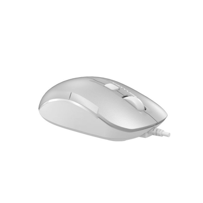 Миша дротова Fstyler, USB, біле підсвічування, 1600 dpi, сірий+білий