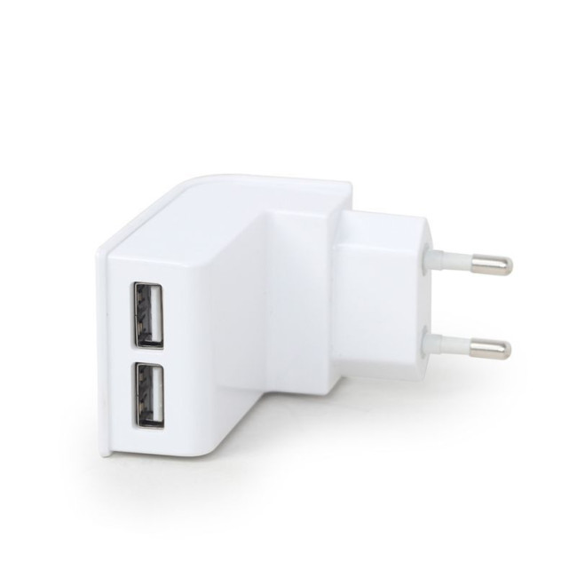 Зарядний пристрій USB 2.1 A, білий