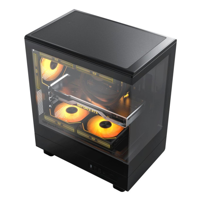 CASE MINITOWER MATX W/O PSU/DB330M BLACK DARK FLASH
