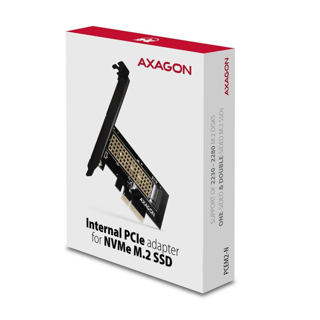 Aдаптер для SSD-накопичувачів AXAGON PCEM2-N PCIe NVMe M.2 adapter