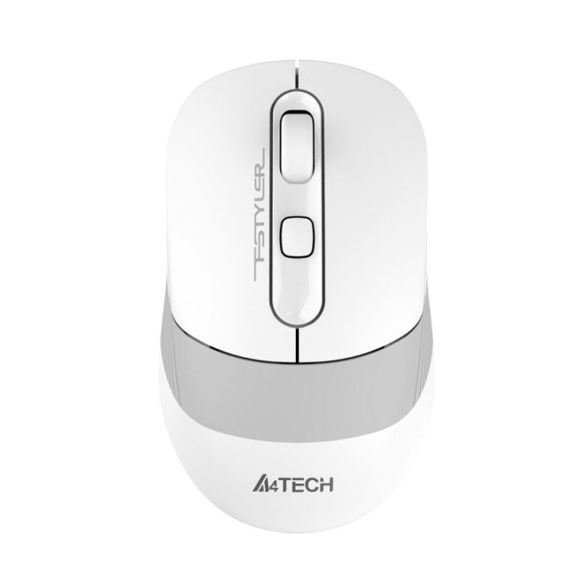 Миша бездротова Fstyler, Bluetooth / 2.4 ГГц, вбудований акумулятор, 2000 DPI, USB, білий