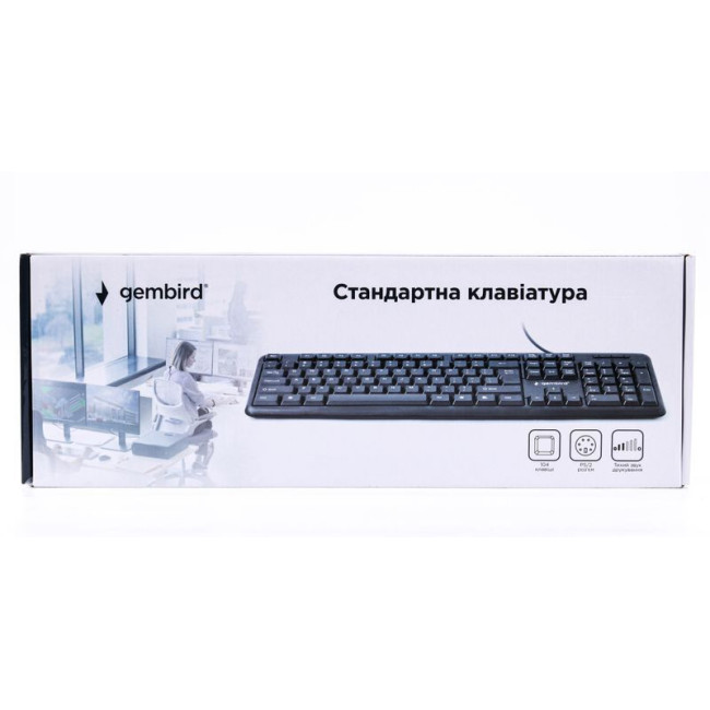 Клавіатура дротова, PS/2, чорний