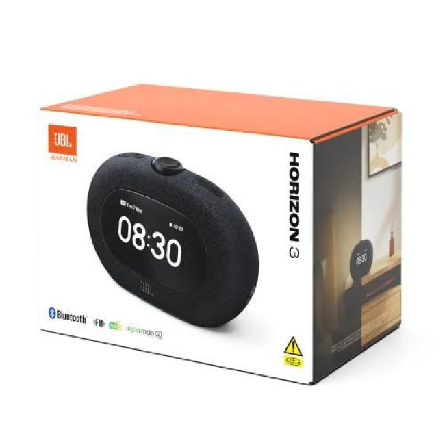 Акустична система портативна з БТ, тюнером та годинником JBL JBLHORIZON3BLKEP