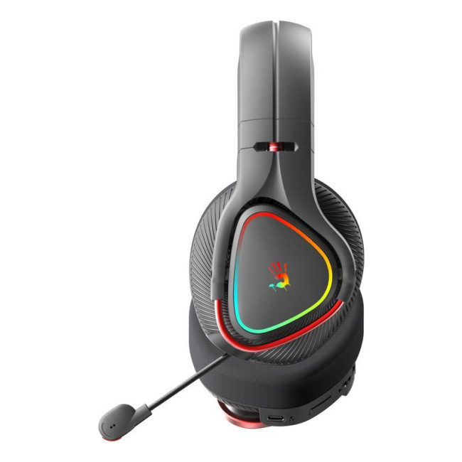 Ігрові бездротові навушники з мікрофоном, RGB, Bluetooth + 2.4GHz + 3.5 jack