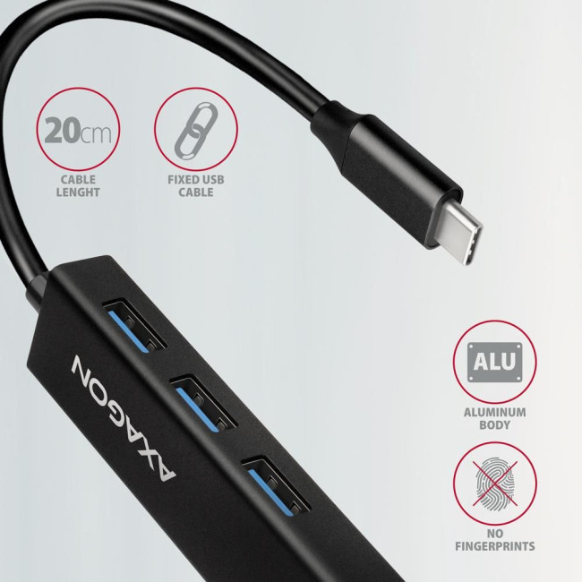 Хаб концентратор AXAGON HMC-GL3A SuperSpeed USB-C hub + gigabit LAN