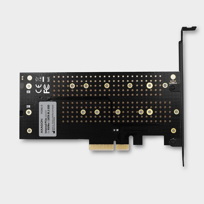 Aдаптер AXAGON PCEM2-D PCIe NVMe+SATA M.2 adapter